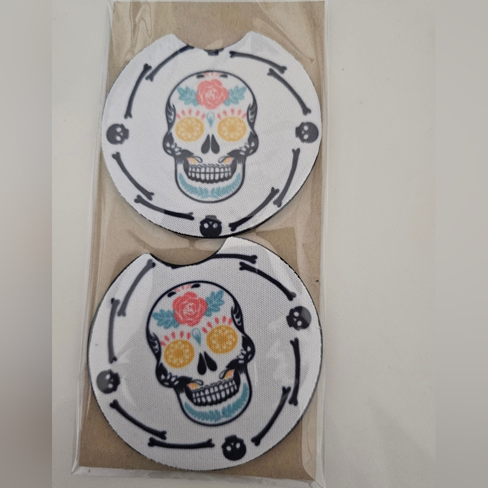 Colorful Skull Coasters
